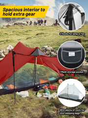 Lanshan 2 Ultralight Tent Backpacking Pole Tent