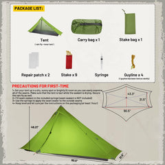 Lanshan Pro 1-Person Ultralight Tent 3-Season Backpacking Tent ÕÊÅñ 