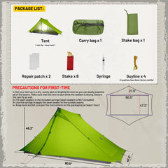 Lanshan Pro 2-Person Ultralight Backpacking Tent 3-Season Camping Tent ÕÊÅñ 