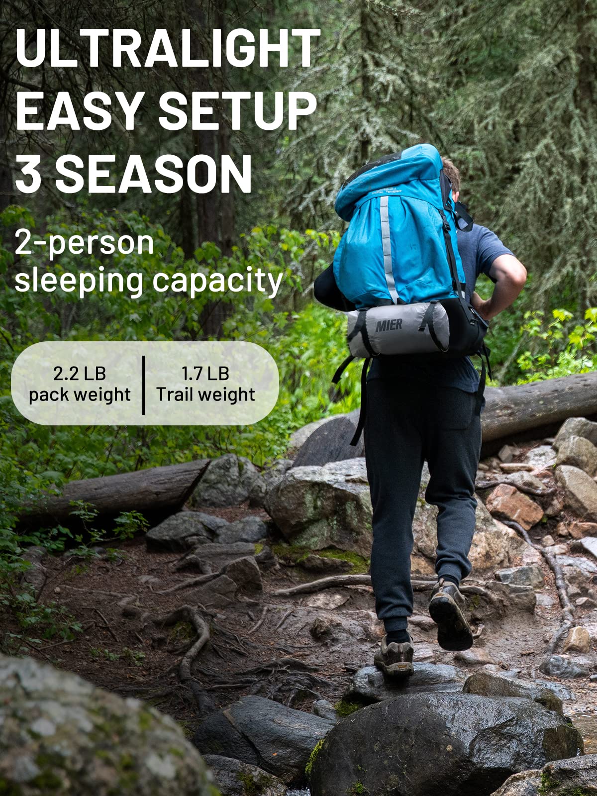 Camping store tent backpack