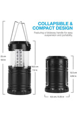 Portable LED Camping Lantern (2 Packs) Camping Lantern Black LanShanSPORTS